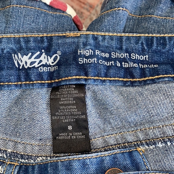 Mossimo Shorts Stars And Striped Cuffed Denim High Rise - Picture 8 of 8